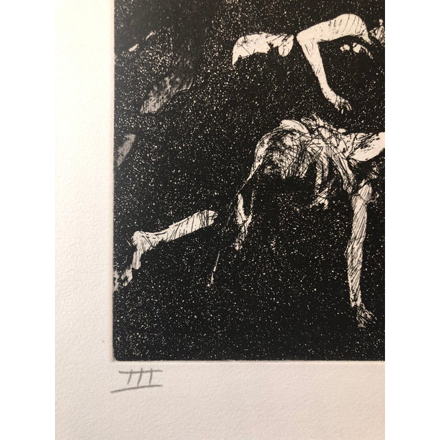 Jack Zajac, Surrealist Figurative Aquatint Etching California Modernist Sculptor Artist For Sale - Image 4 of 6