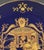 Chinoiserie Vintage Asian Chinoiserie Cobalt Blue Gilded Figural Scene Decorative Plate For Sale - Image 3 of 8