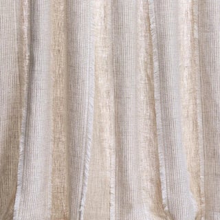 Sample - Schumacher Tulum Casement Fabric in Flax For Sale
