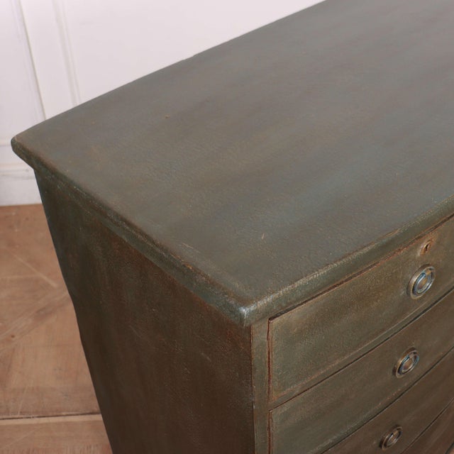 English Painted Bowfront Chest of Drawers For Sale - Image 8 of 10