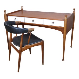 Vintage Desk and Chair, 1980s, Set of 2 For Sale