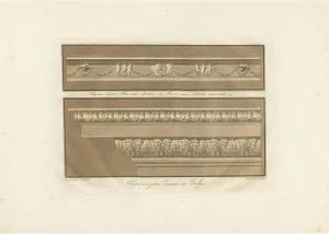 Spiegl, Illustration of the Design of Cornices, 1730, Print