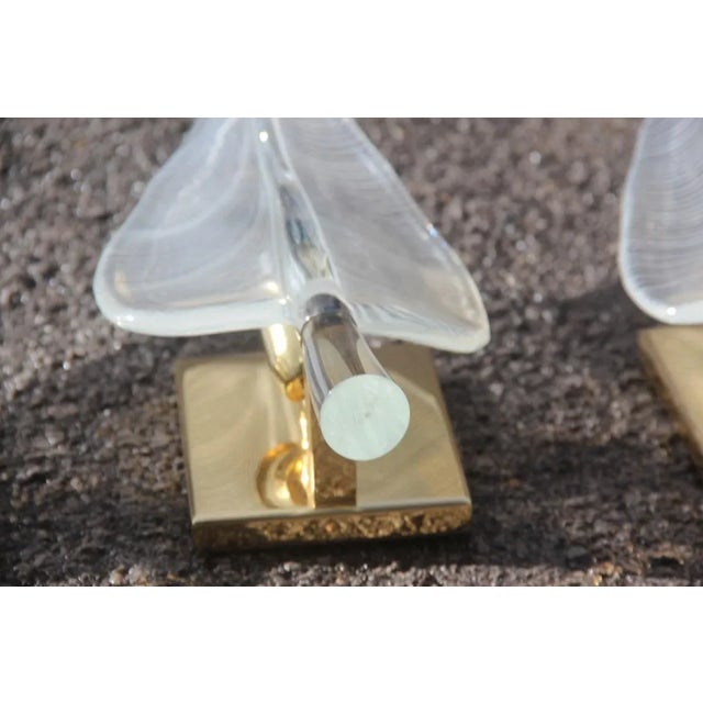 Mid-Century Modern Murano Glass Sconces by Franco Luce, 1970s, Set of 3 For Sale - Image 3 of 12