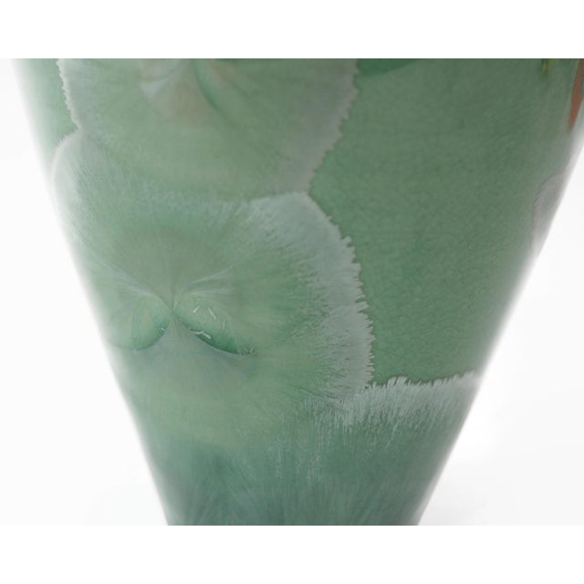 Ceramic 1980s Tim Marcotte Crystalline Glaze Studio Pottery Vase For Sale - Image 7 of 10