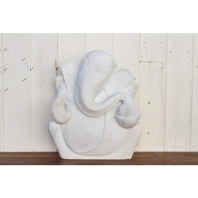 Tall Handcarved Modern Marble Ganesha For Sale - Image 4 of 11