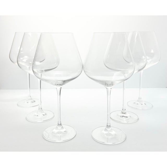 Riedel “Vinum” Set of 6 Large Crystal Burgundy Wine Glasses 10” 24oz Excellent condition. No chips, cracks, or fleabites....