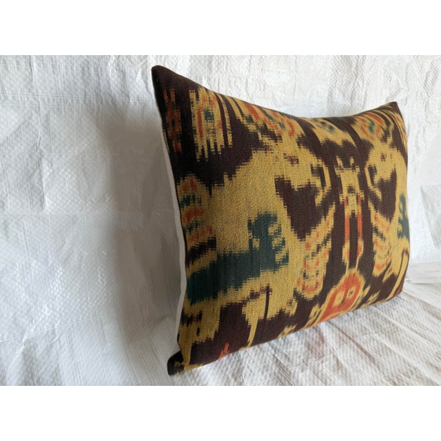 Mid 19th Century Antique Ikat Pillow For Sale - Image 4 of 7