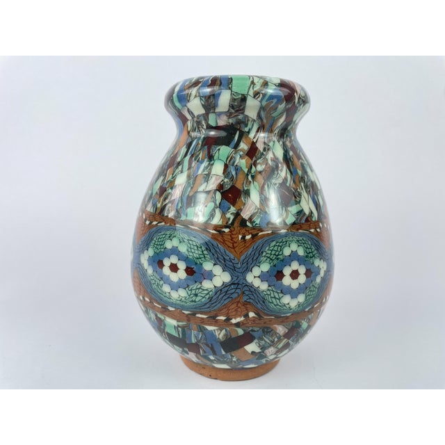 Mid 20th Century Jean Gerbino Mosaic Ceramic Vase, Vallauris, France, Mid-20th Century For Sale - Image 5 of 12