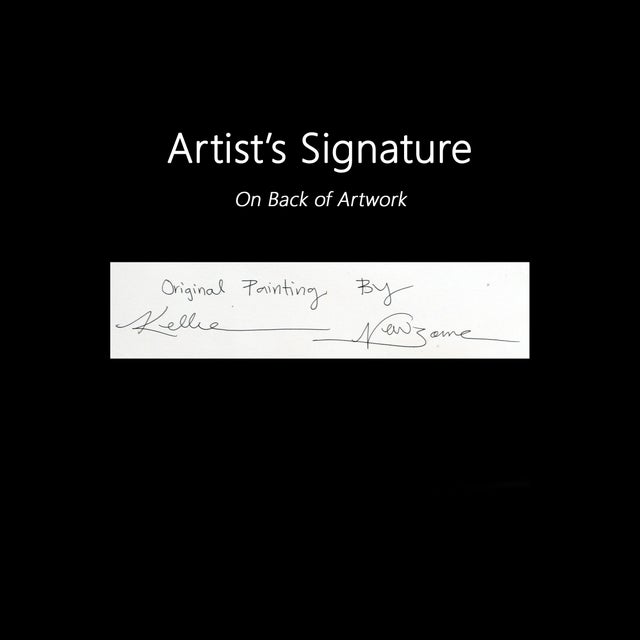 Blue Cannolis - Colorful Italian Dessert Textural Food Painting on Paper Original Artwork by Kellie Newsome For Sale - Image 8 of 8