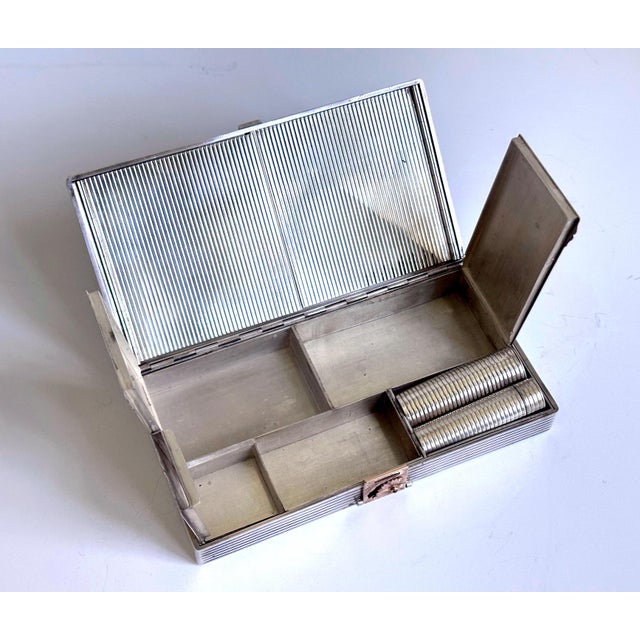 Oversized Vintage French Silver Compact Case by Boucheron For Sale - Image 10 of 17
