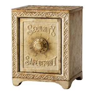 Antique 1888 Cast Iron Safe Bank J&e Stevens Security Deposit No 200