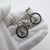Dynamic vintage miniature depicting a racing bicycle, handcrafted in Italy between the 1980s and 1990s in authentic...