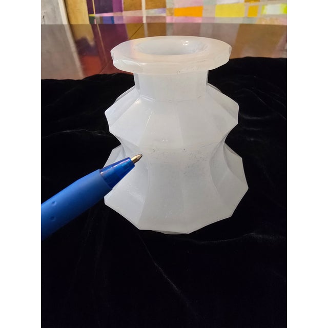 Late 19th Century Antique French Rock Crystal Glass Opaline Perfume Bottle For Sale - Image 5 of 8