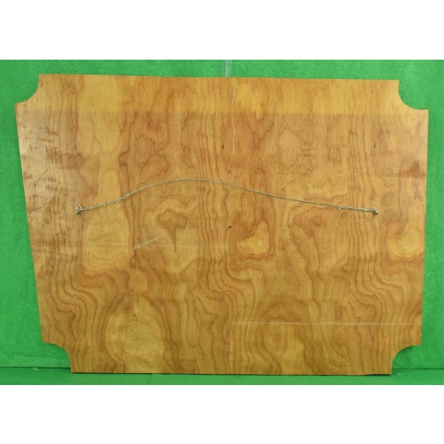 Traditional Mid 20th Century Hand-Painted 'Toasting Mermaids' on Oak Plaque For Sale - Image 3 of 6