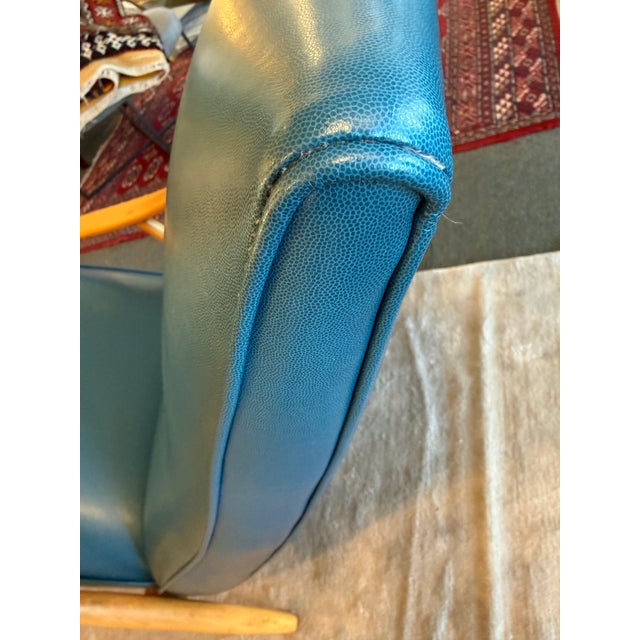Milo Baughman for James Inc. Recliner, Teal For Sale - Image 10 of 12