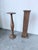 Wooden Column Pedestal Tables, 1950, Set of 2 For Sale - Image 9 of 18