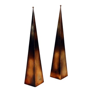Tall 'Pyramide' Console or Floor Lamps by Design Frères - a Pair For Sale