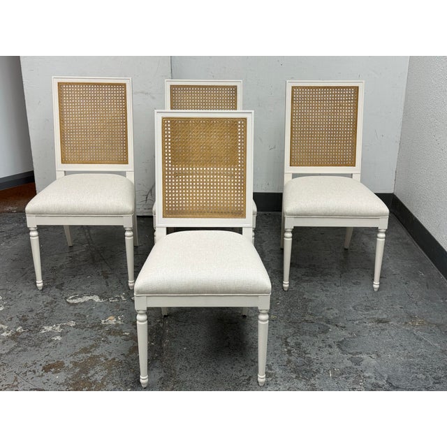 Design Plus Gallery presents the Colette Dining Chairs Set of Four by Woodbridge Furniture. These chairs have squared cane...