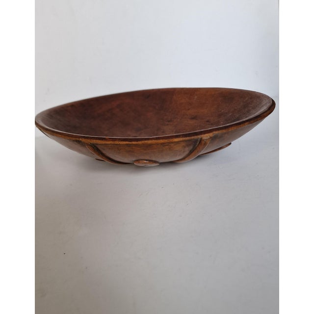 Handcarved Wedding Wood Bowl, 1913 For Sale - Image 12 of 15