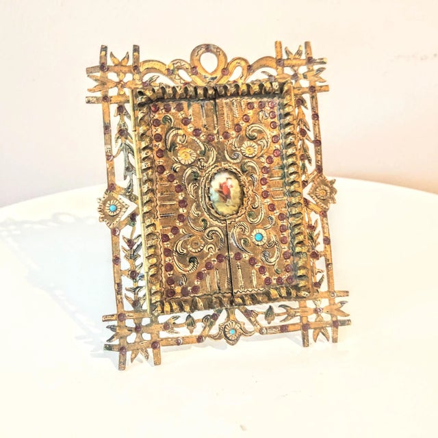 Brass Late 19th Century Anton Boehm Brass Frame en Wien For Sale - Image 8 of 8