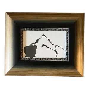 Contemporary Original Abstract Ink Painting Framed
