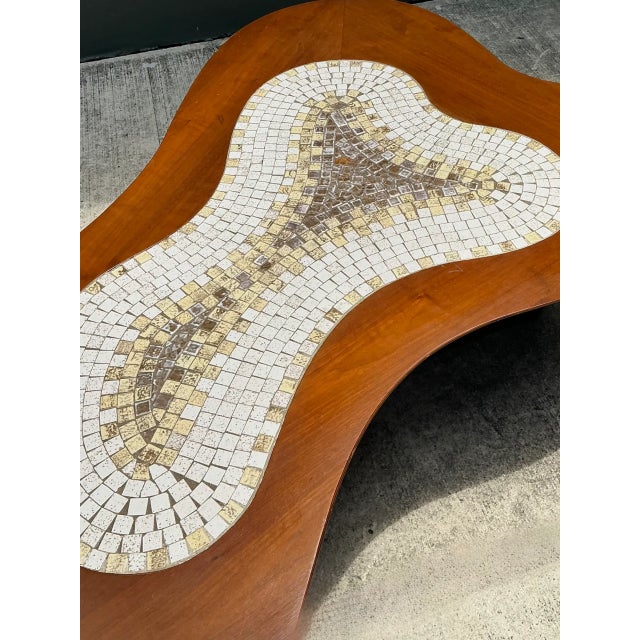 Vintage Biomorphic Mosaic Top Coffee Table For Sale - Image 10 of 12
