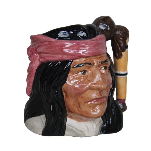 Vintage Royal Doulton 6733 porcelain character jug pitcher of Geronimo from the Wild West collection. Geronimo, the...