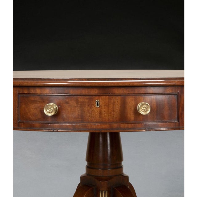 Metal Regency Mahogany Drum Table, 1830 For Sale - Image 7 of 12