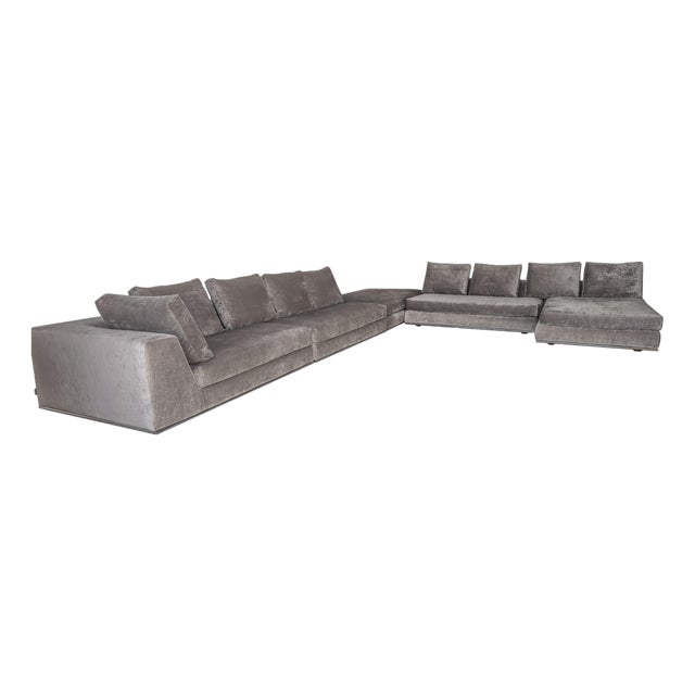 Massive 5 Piece Modular Sectional Sofa by Minotti For Sale