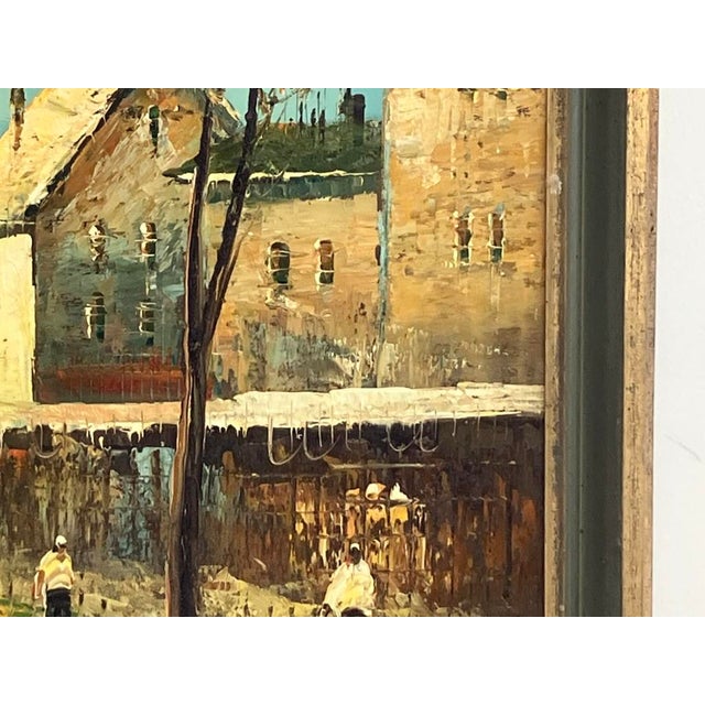 Mid-Century Modern Gaston – Washington Square Park, Original Oil on Canvas For Sale - Image 3 of 18