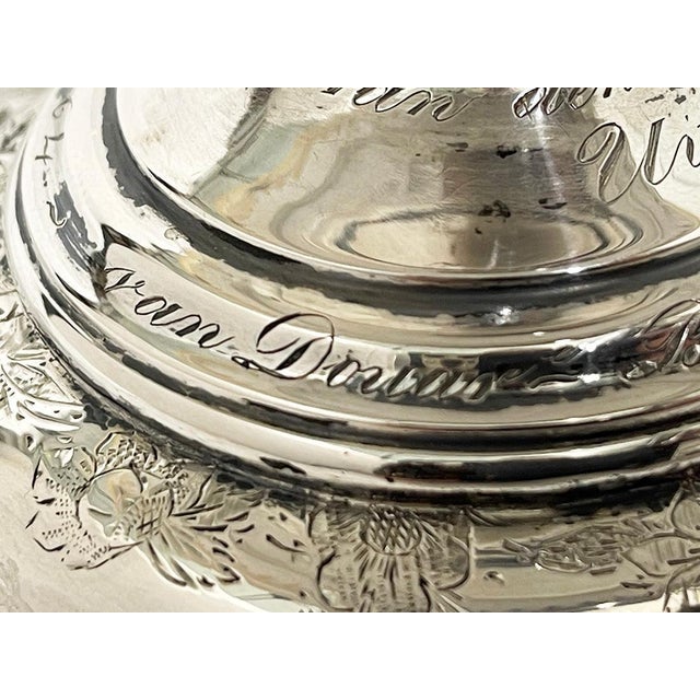 Noble Porcelain Tazza with Dutch Silver Base by F.G. De Groot, 1864 For Sale - Image 9 of 16