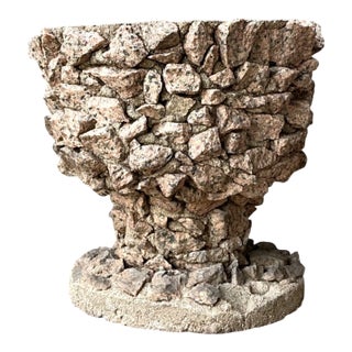 Vintage Stone Aggregate Planter For Sale