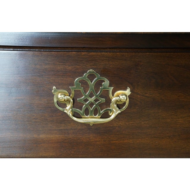 Vintage Harden Furniture Solid Cherry Federal Style Bowfront Buffet Sideboard For Sale - Image 17 of 18