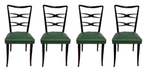 Mid-Century Dining Chairs by Melchiorre Bega, 1950s, Set of 4