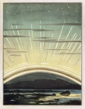 Vintage Art Deco Landscape Print #4 - 16" X 20"