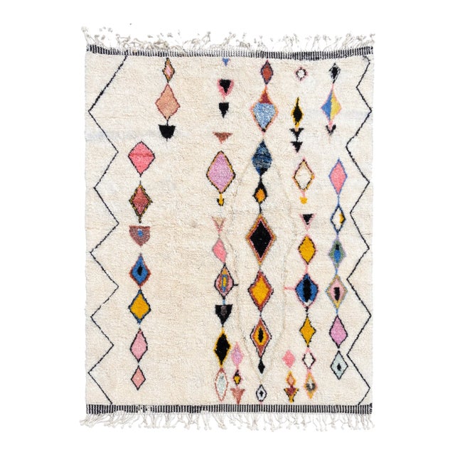 Berber Moroccan Mrirt Wool Rug For Sale