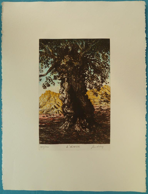 Gerard Diaz, L'olivier, Etching