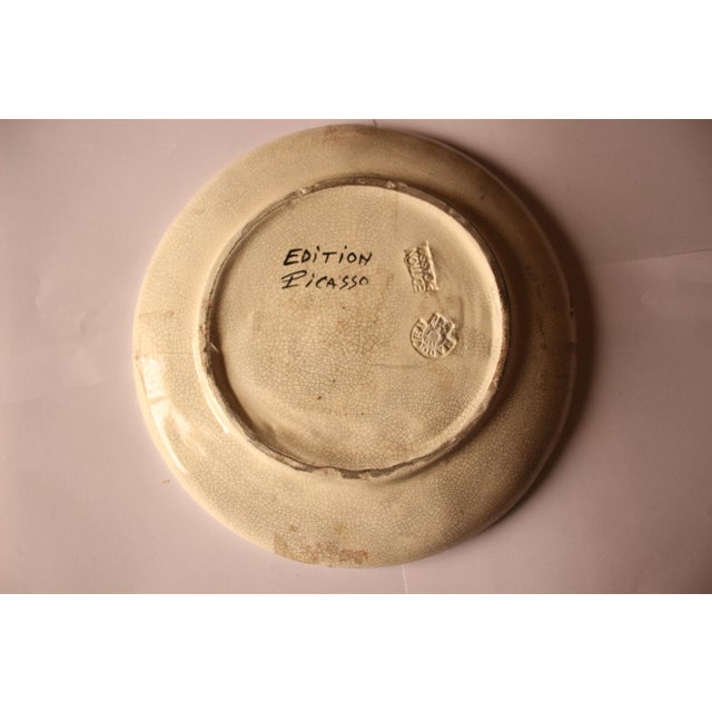 Set of 5 Stamped Madoura Ceramic Plates Edition Picasso For Sale - Image 10 of 14