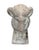 Vintage Stylized Cast Stone Ram Garden Statue With Swirl Relief Detail For Sale - Image 4 of 12