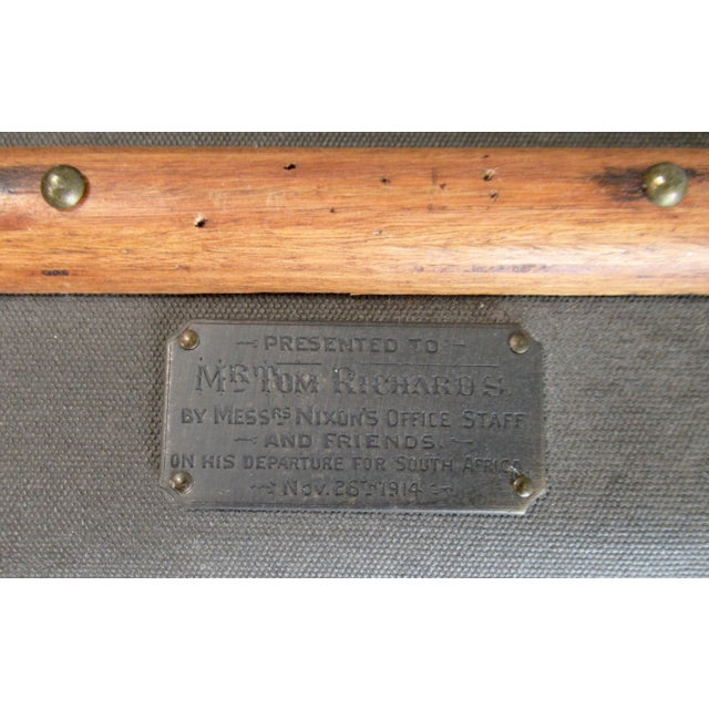 Restoration Hardware Safari-Style "Richard" Traveling Trunk, Side/End Table | Chairish