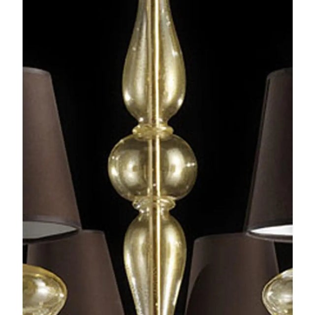 2020s Modern Gold Murano Glass Chandelier in Contemporary Style For Sale - Image 5 of 7
