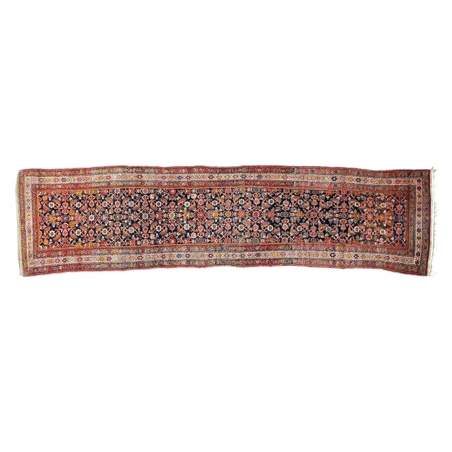 1940s Water Garden Runner Rug , 4 x 15.5 For Sale - Image 11 of 11