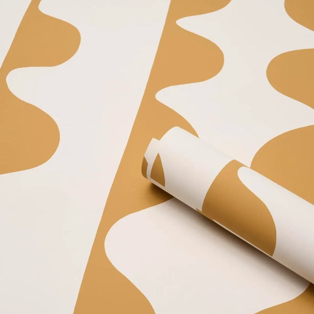 Schumacher Schumacher X Hadiya Williams Drift Wallpaper In Ginger For Sale - Image 4 of 7