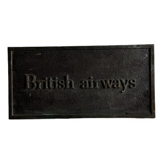 Vintage British Airways Plaque, 1970s For Sale