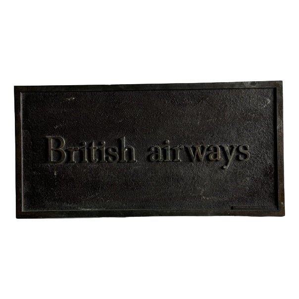 Vintage British Airways Plaque, 1970s For Sale