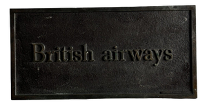 Vintage British Airways Plaque, 1970s