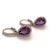 Metal Natural Amethyst Diamond Earrings 14k Gold 4.25 Tcw Certified For Sale - Image 7 of 11