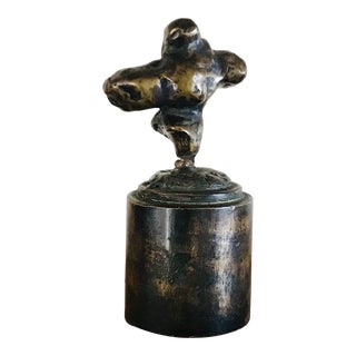 Mid 20th Century Modern Abstract Desktop Bronze Sculpture For Sale