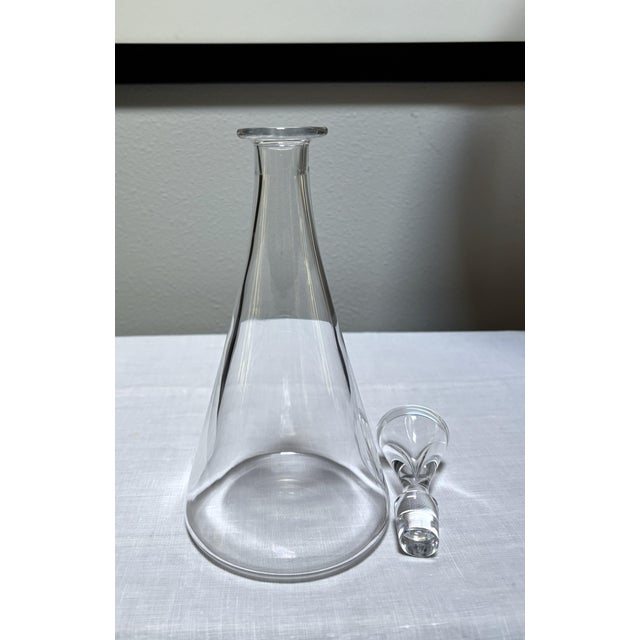 Mid-Century Modern Mid 20th Century Mid-Century Modern Baccarat Ship's Decanter and Stopper France For Sale - Image 3 of 8