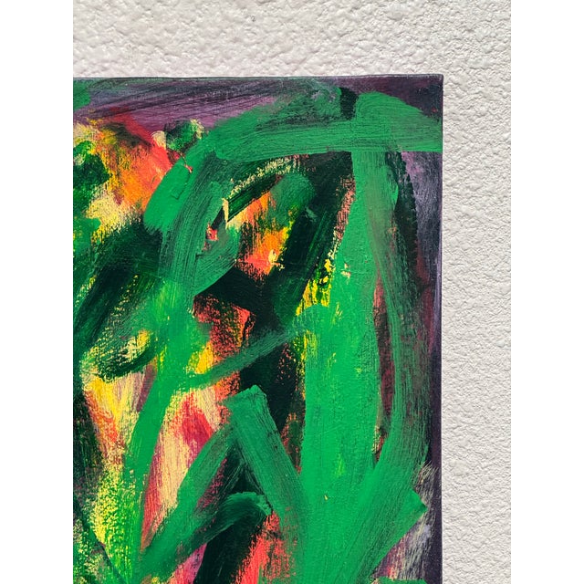 Green John Fooks Abstract Acrylic on Canvas Painting For Sale - Image 8 of 12